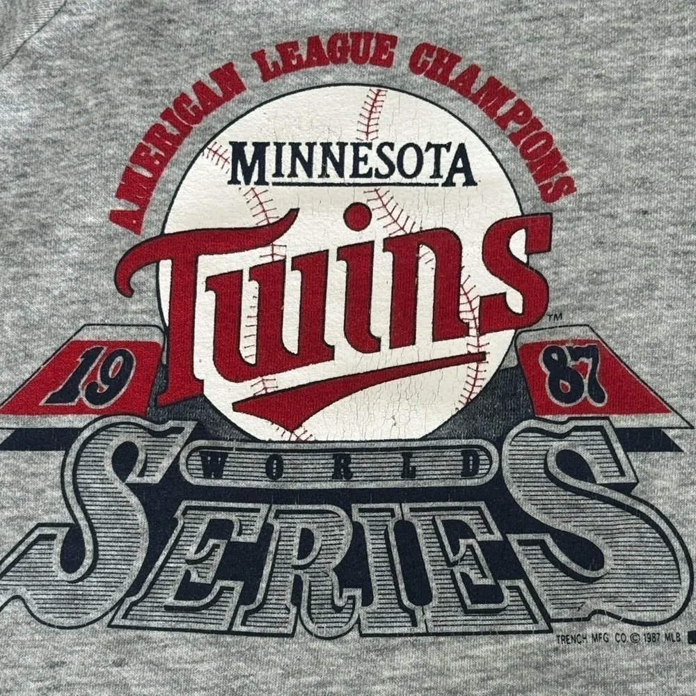 Vintage 1987 Minnesota Twins World Series Sweatshirt USA Made MLB Crewneck Large